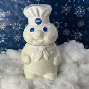 PILLSBURY CERAMIC DOUGHBOY COOKIE JAR W/ GIGGLE MUSIC BOX